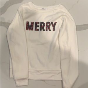 “Merry” soft/fuzzy crew neck